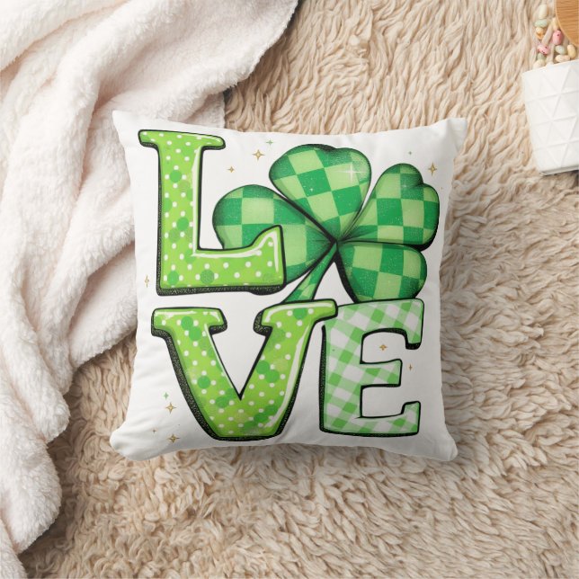 St. Patrick's Day Love Green Irish Kussen (Deken)