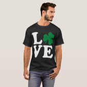 St Patrick's Day Love Green Irish Shamrock Fun T-shirt (Voorkant volledig)