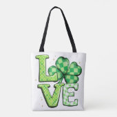 St. Patrick's Day Love Green Irish Tote Bag (Achterkant)