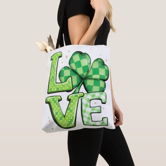 St. Patrick's Day Love Green Irish Tote Bag (Dichtbij)