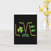 St Patricks Day Love Ice Hockey Saint Paddys Man B Kaart (Gele Bloem)