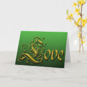 St. Patricks Day Love Kaart (Gele Bloem)