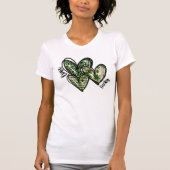 St. Patrick's Day Love Lucky Green Hearts T-shirt (Voorkant)