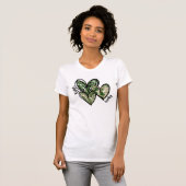 St. Patrick's Day Love Lucky Green Hearts T-shirt (Voorkant volledig)