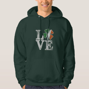 St Patricks Day Love Lucky Irish Shamrock Green Hoodie