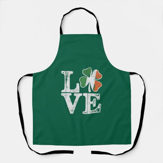 St Patricks Day Love Lucky Irish Shamrock Green Schort (Voorkant)