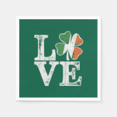 St Patricks Day Love Lucky Irish Shamrock Green Servet (Voorkant)
