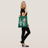 St Patricks Day Love Lucky Irish Shamrock Green Tote Bag (Op model)
