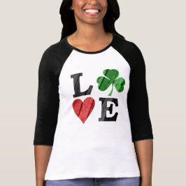 St. Patrick's Day LOVE met hart en schaamte T-shirt