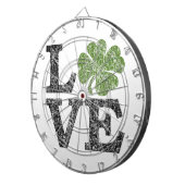 St. Patricks Day LOVE met shamrock Dartbord (Voorkant Rechts)
