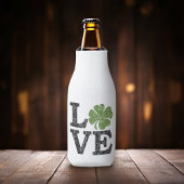 St. Patricks Day LOVE met shamrock Flesjeskoeler