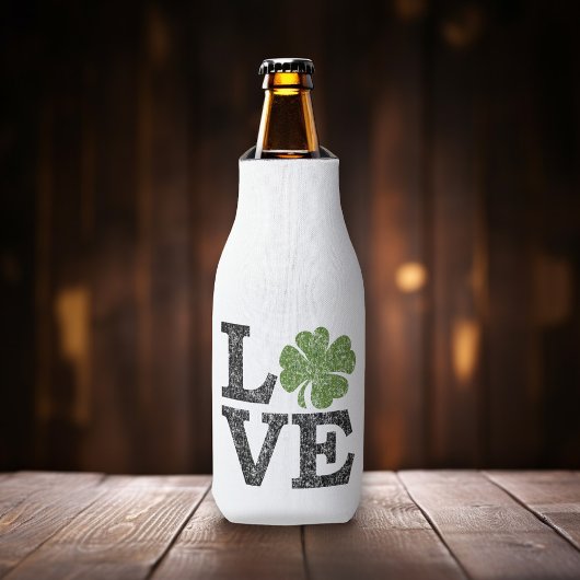 St. Patricks Day LOVE met shamrock Flesjeskoeler