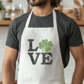 St. Patricks Day LOVE met shamrock Standaard Schort