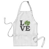 St. Patricks Day LOVE met shamrock Standaard Schort (Voorkant)