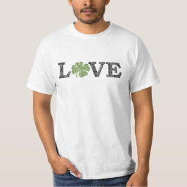 St. Patricks Day LOVE met shamrock T-shirt