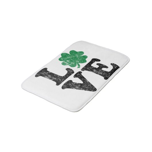 St Patrick's Day LOVE Shamrock Irish Badmat (Gekanteld)