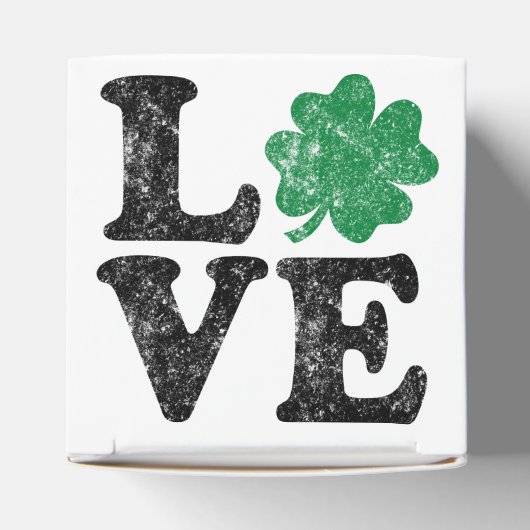St Patrick's Day LOVE Shamrock Irish Bedankdoosjes (Bovenkant)