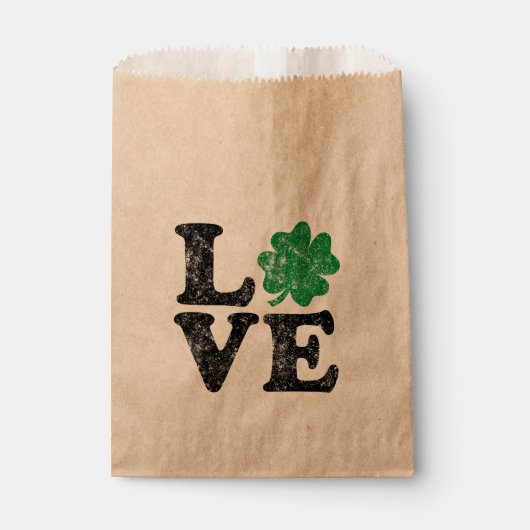 St Patrick's Day LOVE Shamrock Irish Bedankzakje (Voorkant)