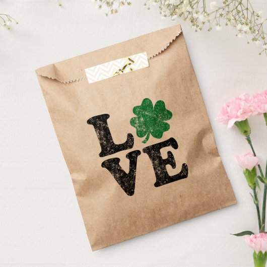 St Patrick's Day LOVE Shamrock Irish Bedankzakje (Gezegeld)