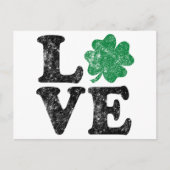 St Patrick's Day LOVE Shamrock Irish Briefkaart (Voorkant)