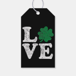 St Patrick's Day LOVE Shamrock Irish Cadeaulabel