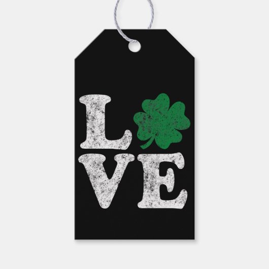 St Patrick's Day LOVE Shamrock Irish Cadeaulabel (Voorkant)