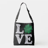 St Patrick's Day LOVE Shamrock Irish Crossbody Tas (Achterkant)