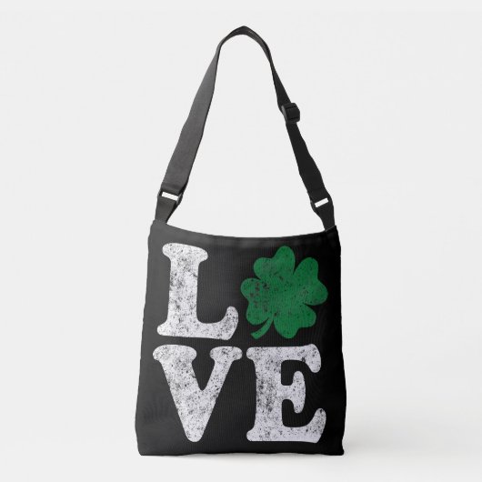 St Patrick's Day LOVE Shamrock Irish Crossbody Tas (Voorkant)