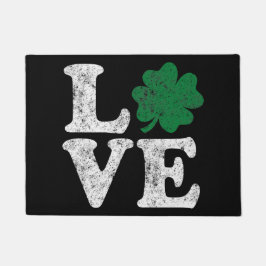 St Patrick's Day LOVE Shamrock Irish Deurmat