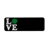 St Patrick's Day LOVE Shamrock Irish Etiket (Voorkant)