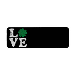 St Patrick's Day LOVE Shamrock Irish Etiket
