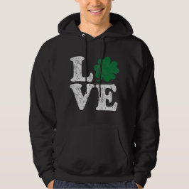 St Patrick's Day LOVE Shamrock Irish Hoodie