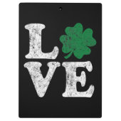 St Patrick's Day LOVE Shamrock Irish Klembord (Achterkant)