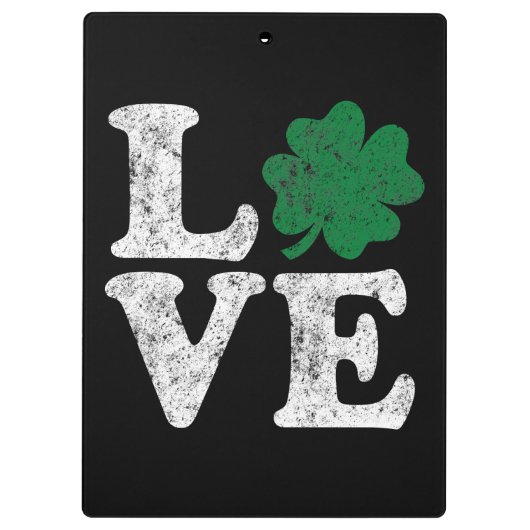 St Patrick's Day LOVE Shamrock Irish Klembord (Achterkant)