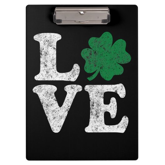 St Patrick's Day LOVE Shamrock Irish Klembord (Voorkant)