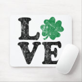 St Patrick's Day LOVE Shamrock Irish Muismat (Met muis)