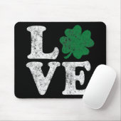 St Patrick's Day LOVE Shamrock Irish Muismat (Met muis)