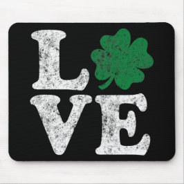 St Patrick's Day LOVE Shamrock Irish Muismat