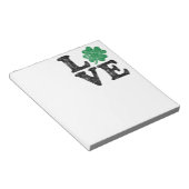 St Patrick's Day LOVE Shamrock Irish Notitieblok (Schuin)