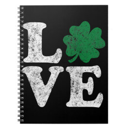 St Patrick's Day LOVE Shamrock Irish Notitieboek
