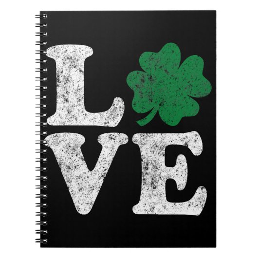 St Patrick's Day LOVE Shamrock Irish Notitieboek (Voorkant)
