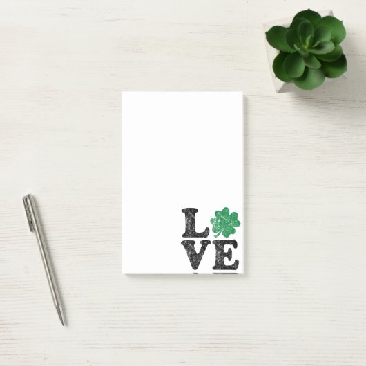 St Patrick's Day LOVE Shamrock Irish Post-it® Notes (Kantoor)
