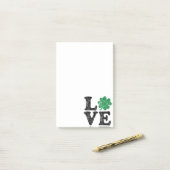 St Patrick's Day LOVE Shamrock Irish Post-it® Notes (Op bureau)