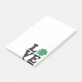 St Patrick's Day LOVE Shamrock Irish Post-it® Notes (Schuin)