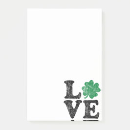 St Patrick's Day LOVE Shamrock Irish Post-it® Notes