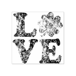 St Patrick's Day LOVE Shamrock Irish Rubberstempel