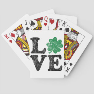 St Patrick's Day LOVE Shamrock Irish Speelkaarten