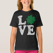 St Patrick's Day LOVE Shamrock Irish T-shirt (Voorkant)