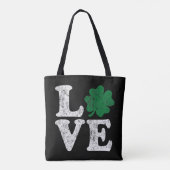 St Patrick's Day LOVE Shamrock Irish Tote Bag (Achterkant)
