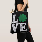 St Patrick's Day LOVE Shamrock Irish Tote Bag (Dichtbij)